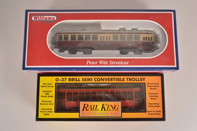Lot 673 - Williams By Bachmann & MTH Rail King 0 Gauge Trolleys (2)