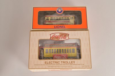 Lot 674 - K Line / Lionel 0 Gauge Trolleys (2)
