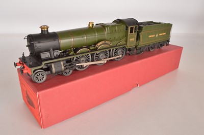 Lot 680 - Lionel Modern Issue 0 Gauge GWR Hall Class Repainted 3 Rail Locomotive & Tender
