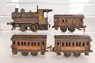 Lot 691 - Carette 0 Gauge 2-2-0 Stork leg Loco in LSWR lined green No.770 (4)