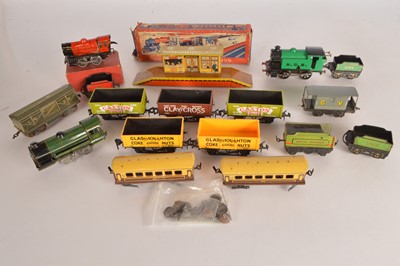 Lot 696 - Hornby Chad Valley Mettoy & Lima Clockwork Locomotives Rolling Stock & railway accessories (qty)
