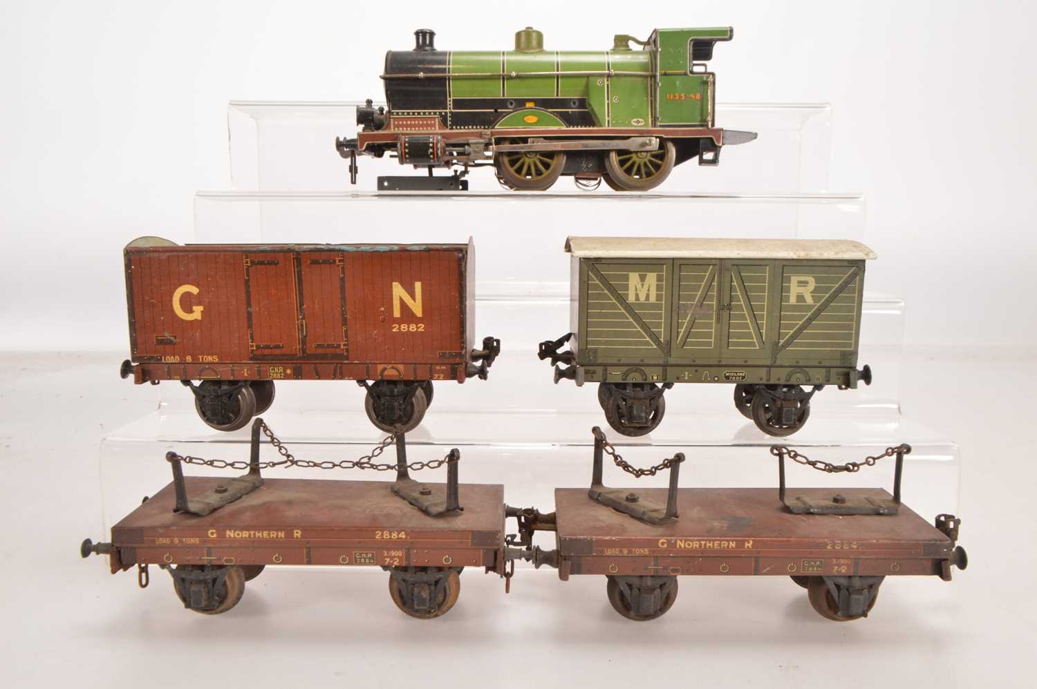 Lot 733 - Carette Gauge 1 GNR & MR Loco & Rolling stock (5)