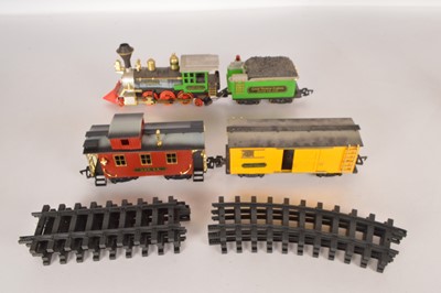 Lot 744 - American Western Style New Bright G Gauge Plastic Train Set