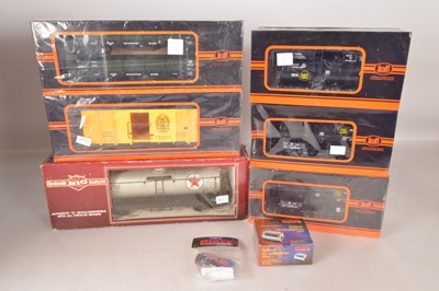 Lot 745 - Boxed American and Continental G Gauge Freight Stock by Bachmann and 'Train' Complete Train System (8)