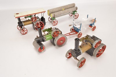 Lot 750 - Mamod / Wilesco Live Steam TE1a TE1 SR1 Road Vehicles & Trailers (5)