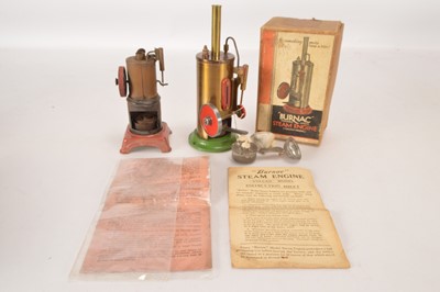 Lot 761 - A boxed and apparently unused 'Burnac' Vertical Steam Engine and a small German Engine