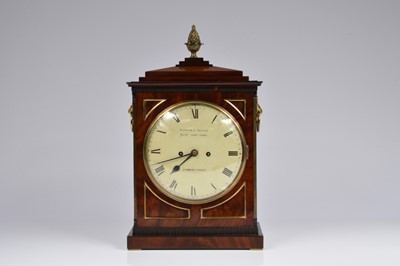 Lot 10 - A late Regency period mahogany bracket clock from Nadauld & Jackson