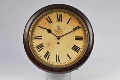 Lot 18 - A Victorian and later dial wall clock