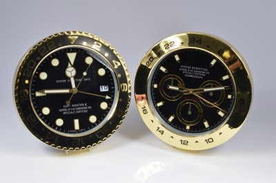Lot 31 - A pair of modern Watch Dealership style wall clocks