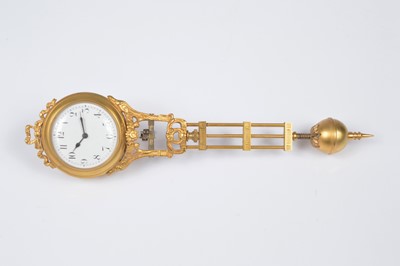 Lot 42 - A late 19th or early 20th century pendulum clock
