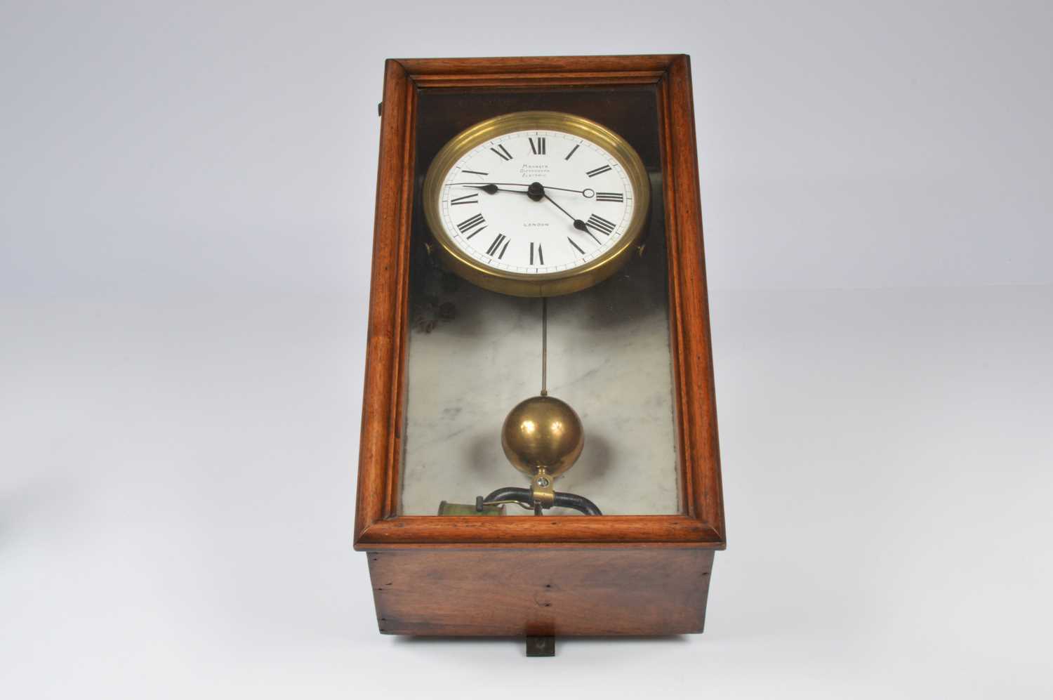 Lot 43 - An early 20th century Magneta Dictograph Electric wall clock