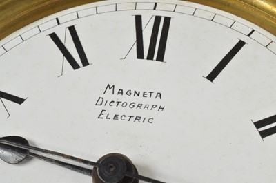 Lot 43 - An early 20th century Magneta Dictograph Electric wall clock