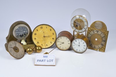 Lot 44 - A collection of clocks and clock parts and other items