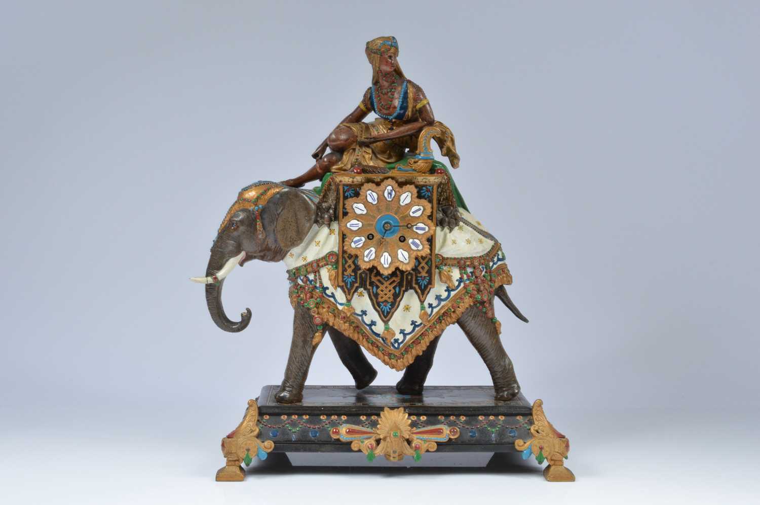 Lot 52 - A nice late Victorian spelter mantle lock