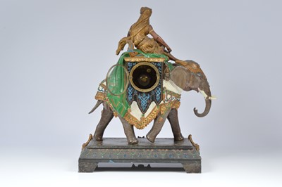 Lot 52 - A nice late Victorian spelter mantle lock