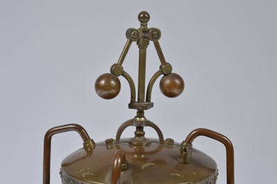 Lot 53 - A late 19th century French vertical steam boiler mantle clock