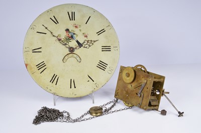Lot 60 - A late Georgian long case clock dial and movement