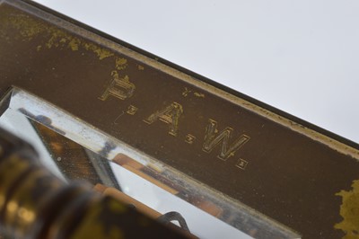 Lot 66 - An early 20th century brass repeater carriage timepiece