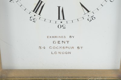 Lot 67 - An early 20th century brass carriage timepiece