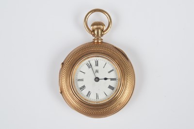 Lot 72 - An early 20th century A.M. Waltham Royal 14ct gold half hunter style pocket watch
