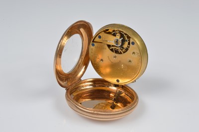 Lot 72 - An early 20th century A.M. Waltham Royal 14ct gold half hunter style pocket watch