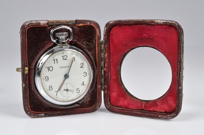 Lot 73 - An Edwardian silver mounted pocket watch stand