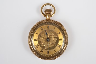 Lot 74 - A small early 20th century 18ct gold lady's pocket watch