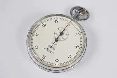 Lot 77 - A set of seven Minerva stopwatches