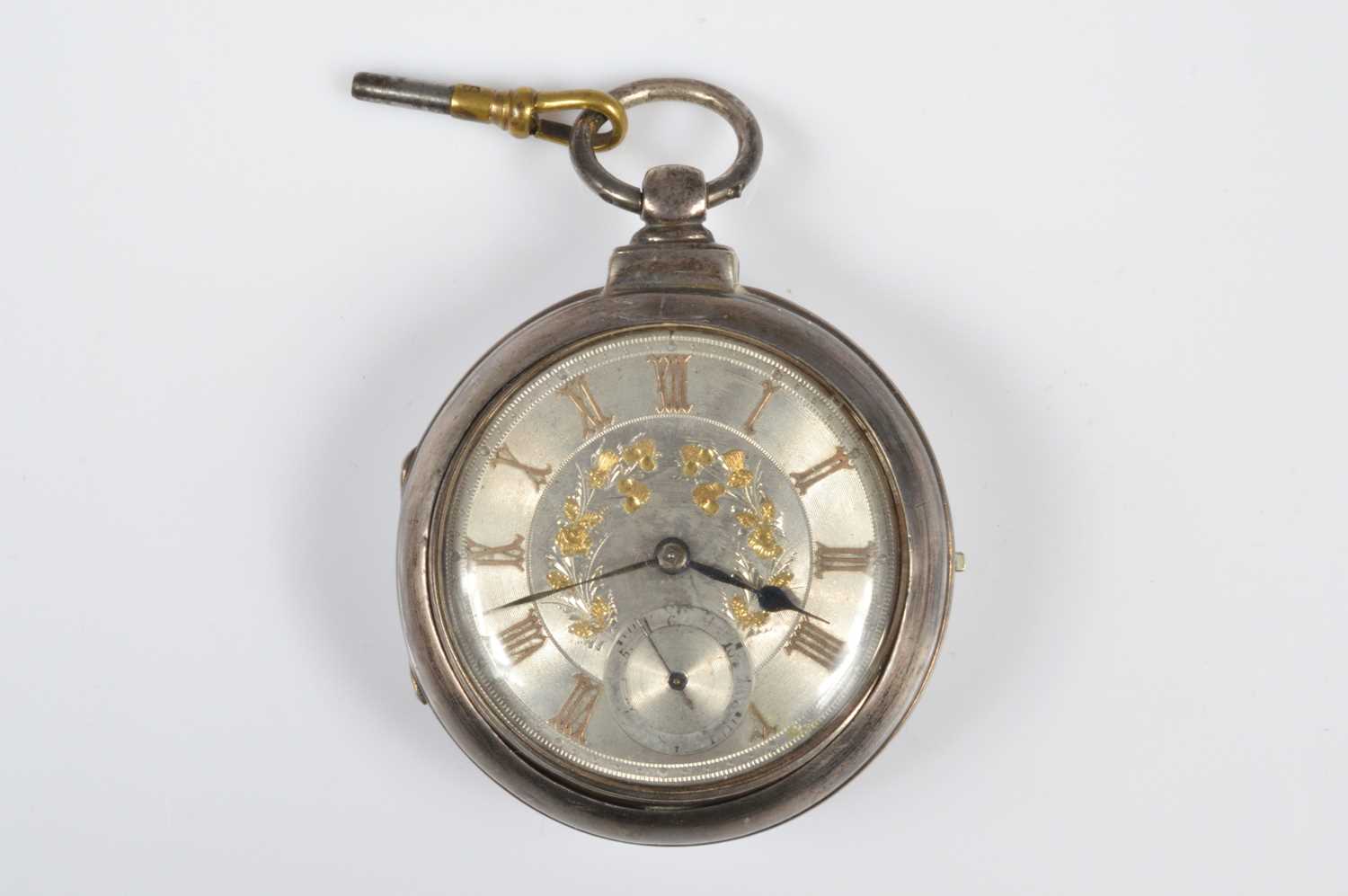 Lot 82 - A Victorian silver pair cased pocket watch