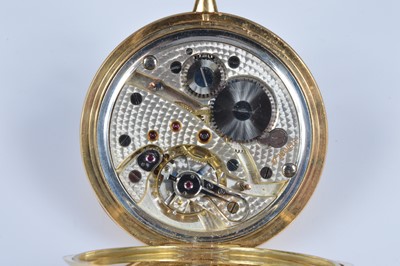 Lot 84 - A 1920s 18ct gold full hunter pocket watch