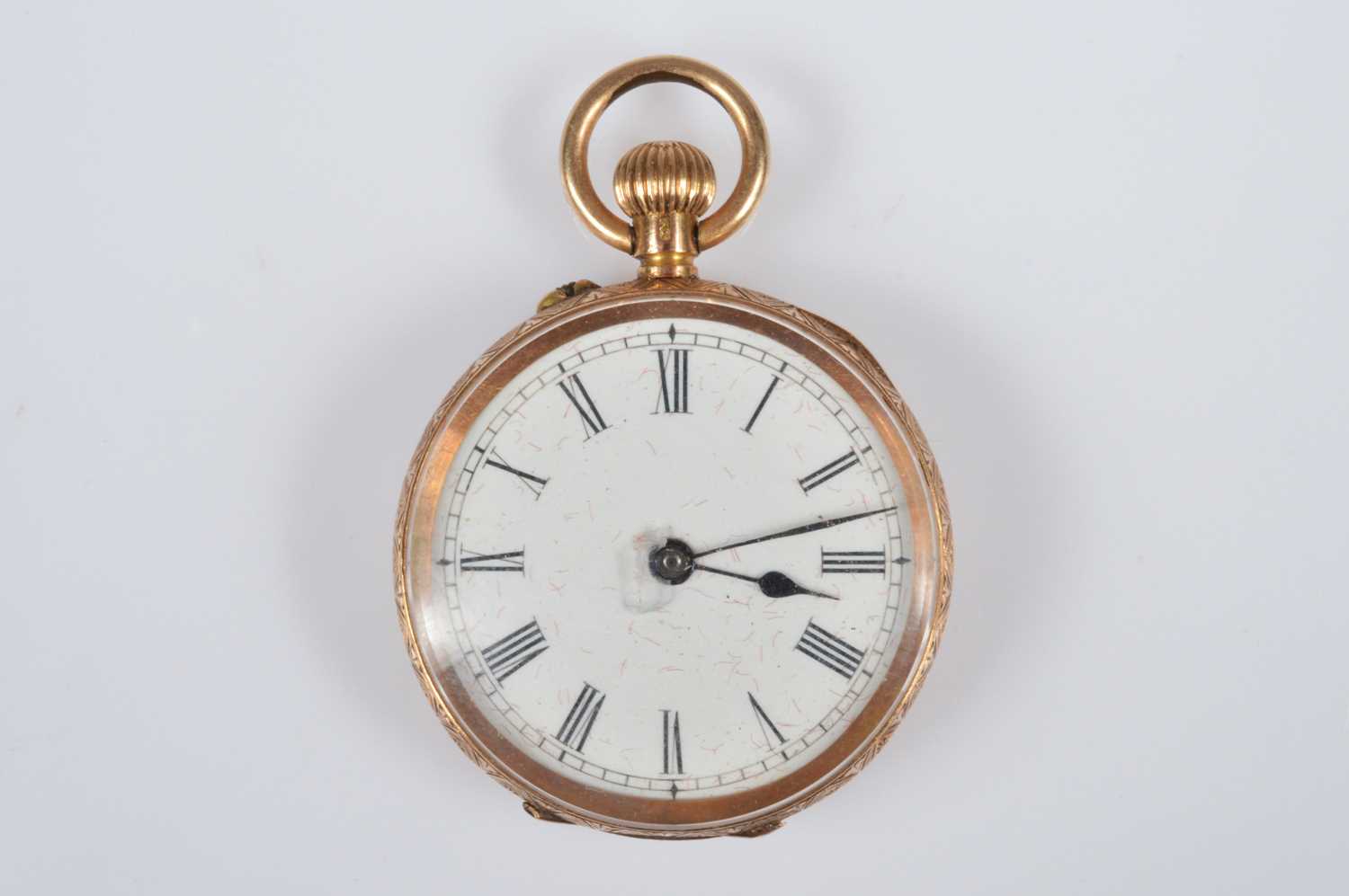 Lot 86 - A small early 20th century 14ct gold open face pocket watch