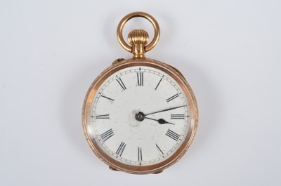Lot 86 - A small early 20th century 14ct gold open face pocket watch