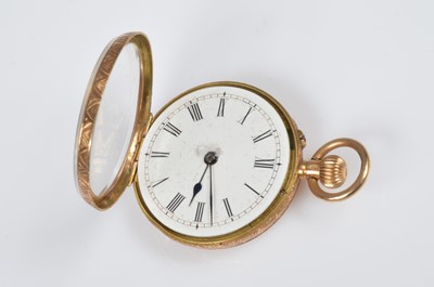 Lot 86 - A small early 20th century 14ct gold open face pocket watch