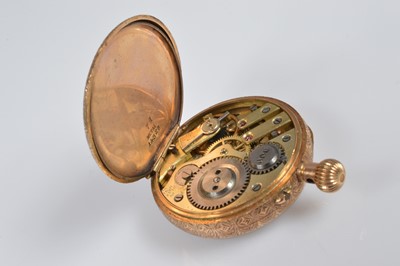 Lot 86 - A small early 20th century 14ct gold open face pocket watch