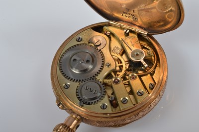 Lot 86 - A small early 20th century 14ct gold open face pocket watch