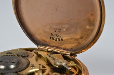 Lot 86 - A small early 20th century 14ct gold open face pocket watch