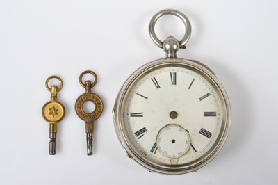 Lot 90 - A Victorian silver open face pocket watch