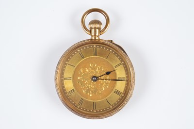 Lot 91 - A late Victorian 18ct gold open face pocket watch