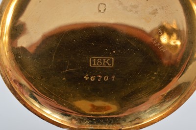 Lot 91 - A late Victorian 18ct gold open face pocket watch