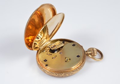 Lot 91 - A late Victorian 18ct gold open face pocket watch