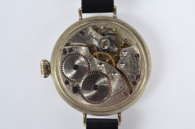 Lot 94 - A late 19th century Limit British Railway nickel manual top wind open face pocket watch and a Waltham wristwatch