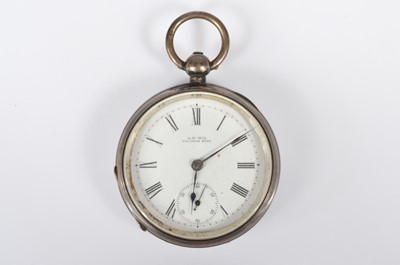 Lot 103 - A late 19th century Waltham silver open faced pocket watch