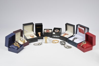 Lot 143 - Fourteen modern ladies wristwatches