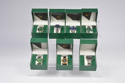 Lot 144 - Seven modern wristwatches by Majesty