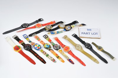 Lot 146 - A collection of Swatch watches