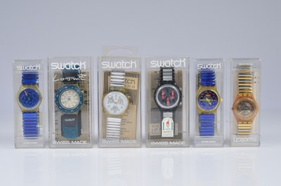 Lot 149 - Six Swatch watches
