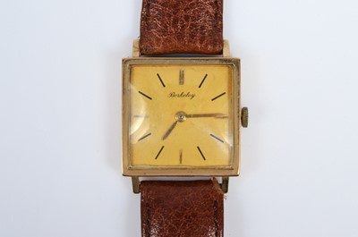 Lot 157 - A c1960s Berkeley manual wind 9ct gold cased wristwatch head