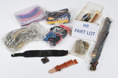 Lot 160 - A good and useful collection of watch straps and other parts