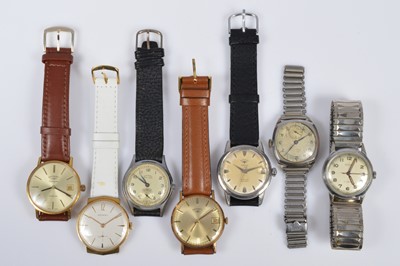 Lot 163 - Seven vintage Rotary mechanical wristwatches