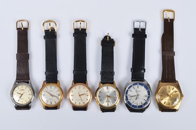 Lot 167 - Six vintage automatic wristwatches